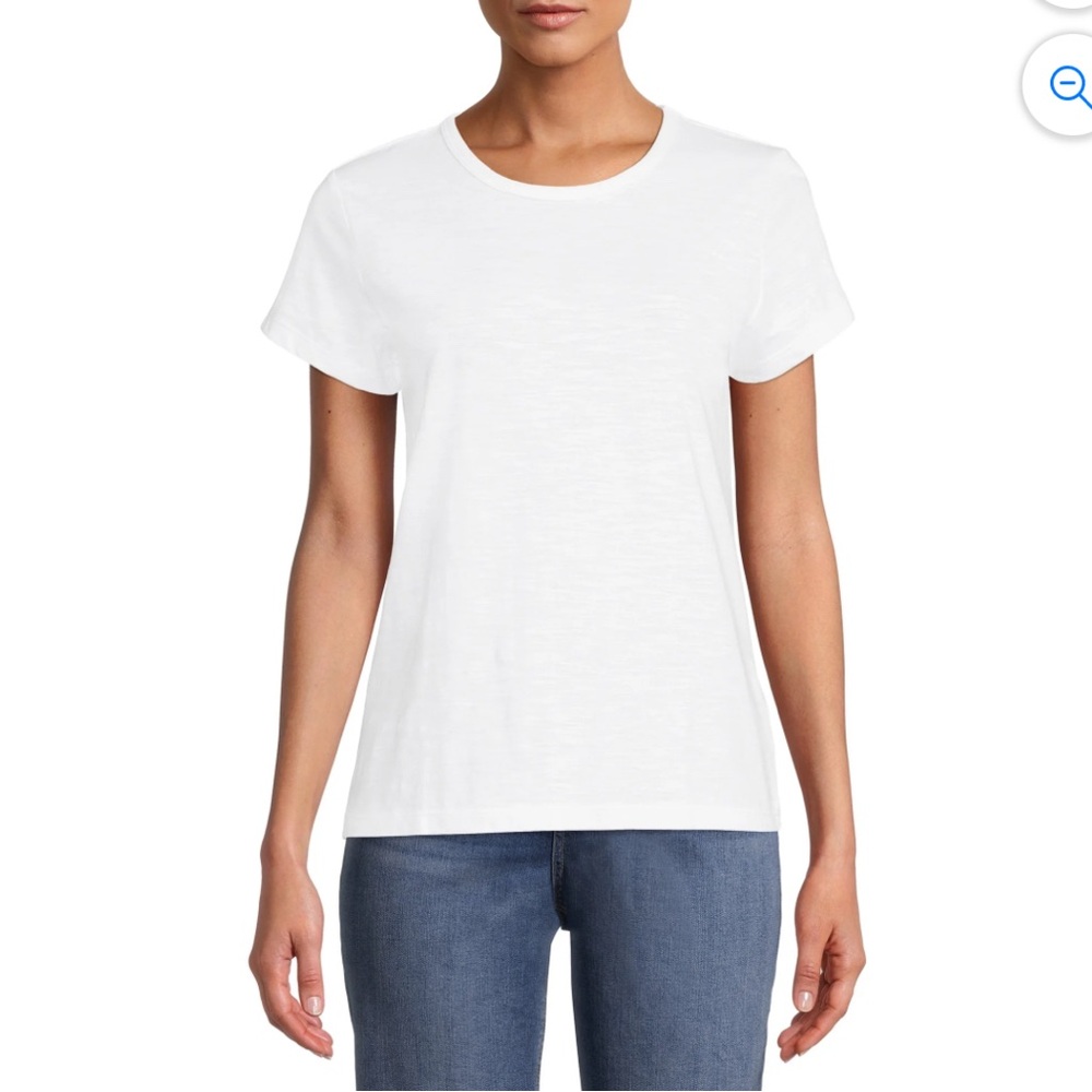 Time and Tru Girls White Crewneck T-Shirt Size XL